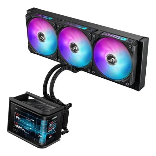 Asus ROG Ryuo IV SLC 360mm ARGB CPU Liquid Cooler with Curved Display